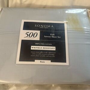 Sonoma Rain Blue Sateen Sheet Set